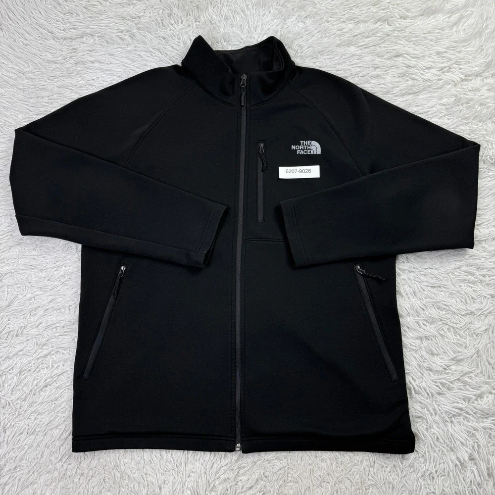 North Face Jacket Mens Extra Large Black Tenacious Full Zip Fleece Mock Neck XL